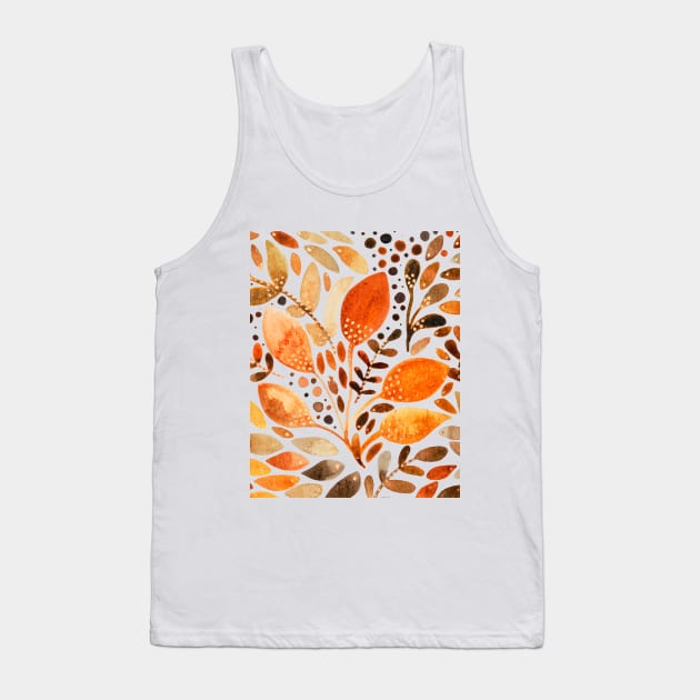 Watercolor autumn leaves Tank Top by wackapacka